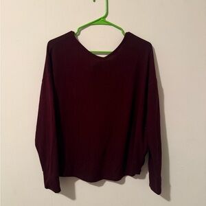 Maurices Deep Burgundy Long Sleeve Top